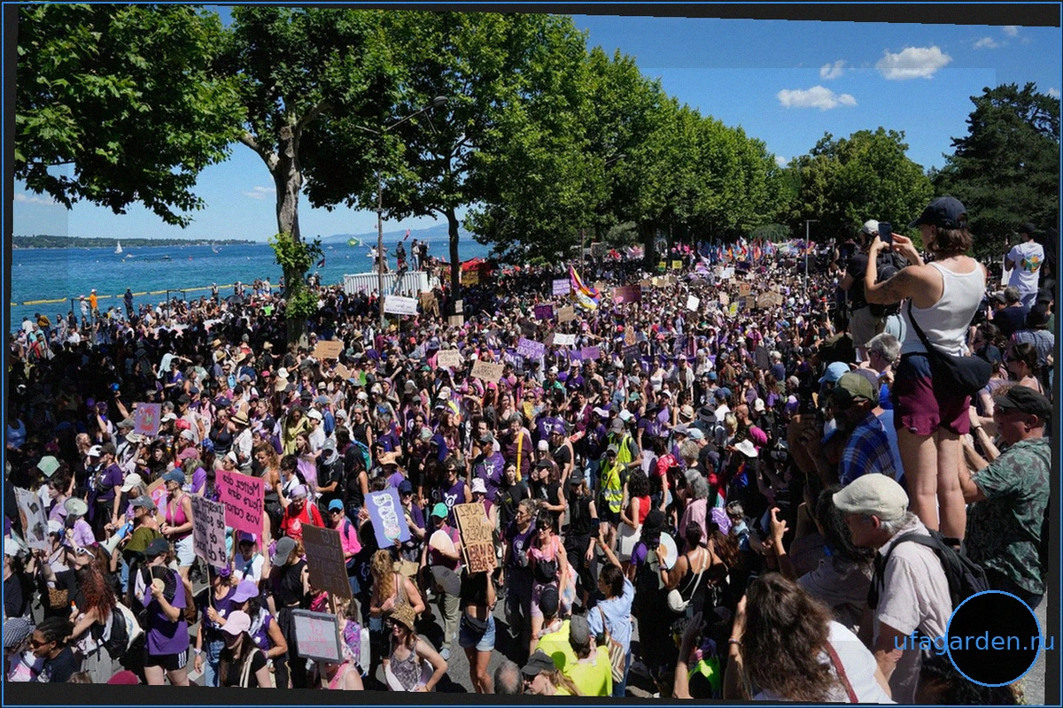 Массовые протесты в Женеве против саммита G7